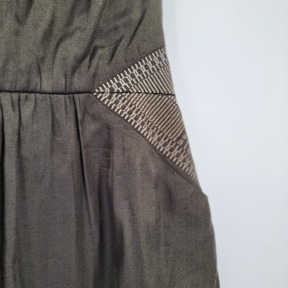 Ecote Urban Outfitters UO Black Boho Dress Womens Medium Iridescent Bohemian - Picture 5 of 16